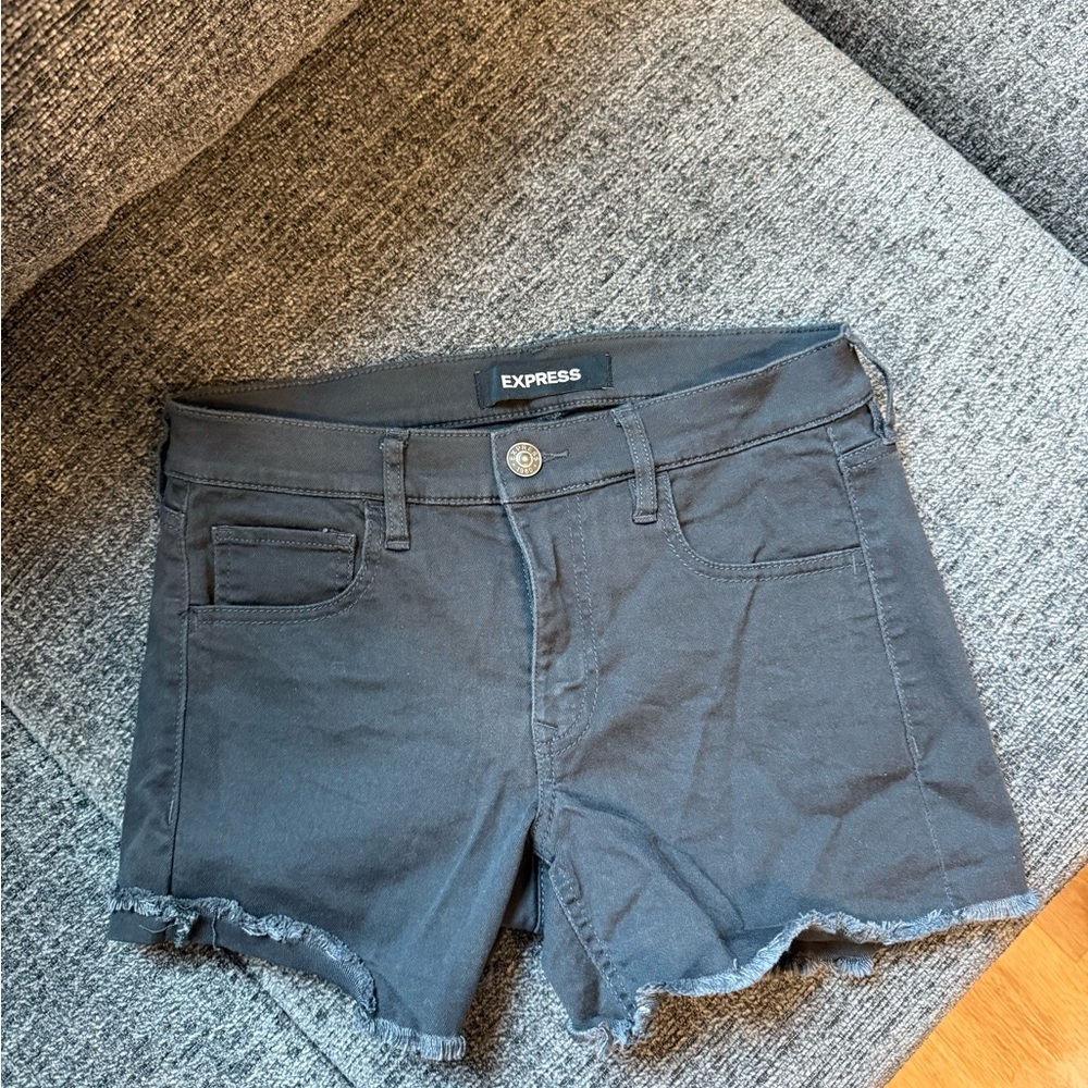 Express Women's Charcoal Jean Shorts